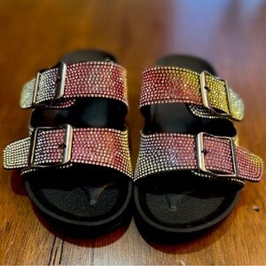 Steve Madden Sandals Girls Size 12
Rhinestone Rainbow Bling